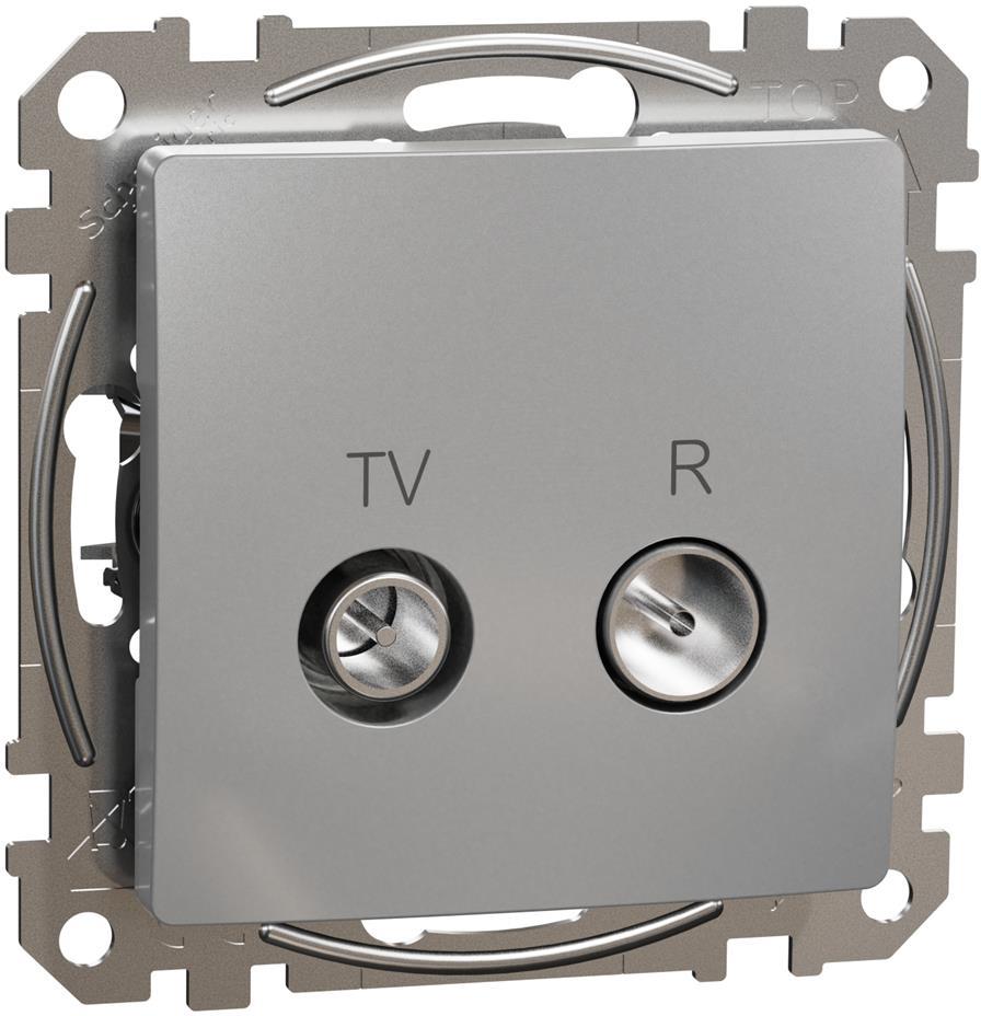 Розетка TV+FM цвят Алуминий Sedna SE