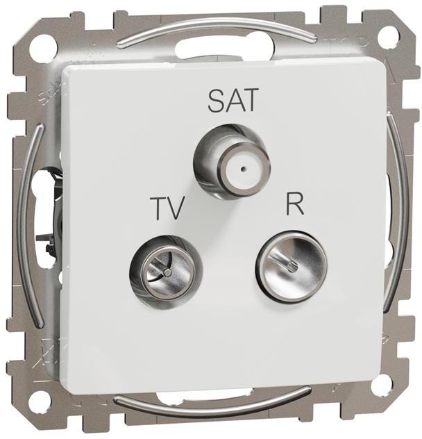 Розетка TV+FM+SAT цвят Бял Sedna SE