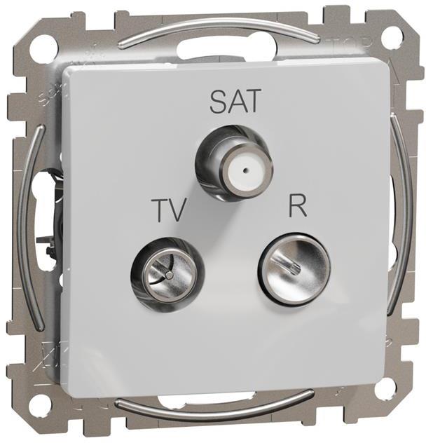 Розетка TV+FM+SAT цвят Алуминий Sedna SE