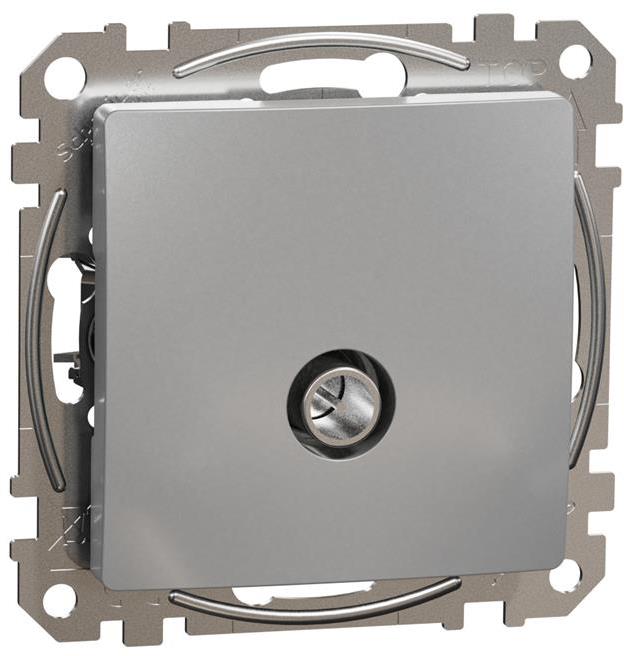 Розетка TV тип коаксиал 4dB цвят Алуминий Sedna SE