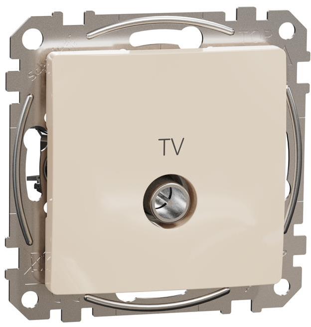 Розетка TV преходна 7dB цвят Крем Sedna SE