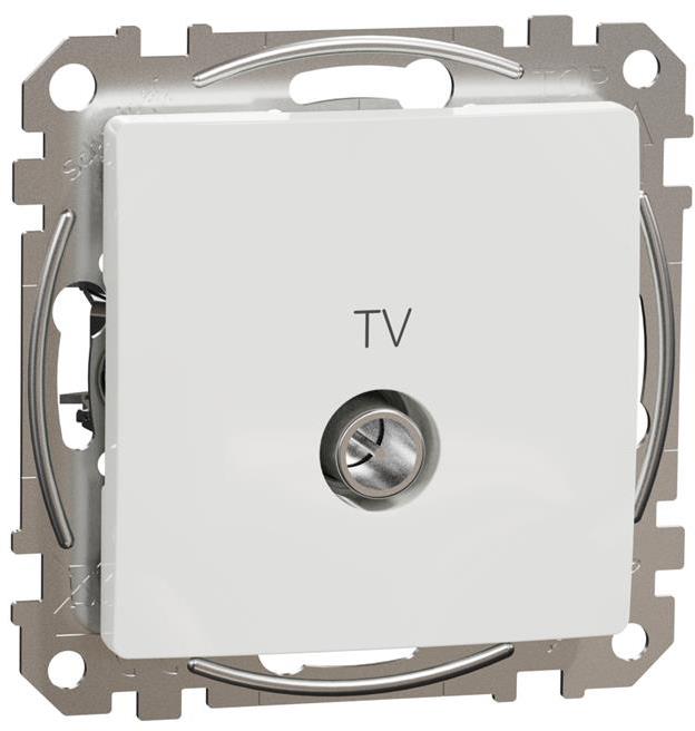 Розетка TV преходна 7dB цвят Бял Sedna SE