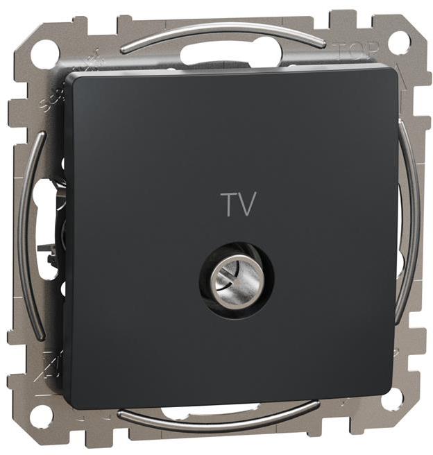 Розетка TV преходна 7dB цвят Антрацит Sedna SE