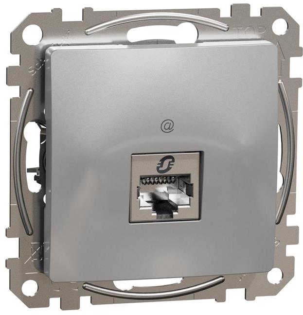 Розетка RJ45 STP cat.6 S-One цвят Алуминий Sedna SE