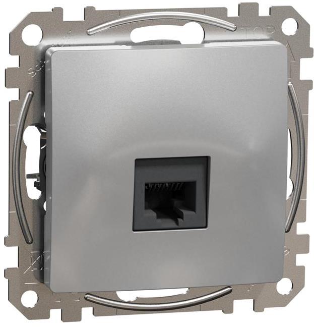 Розетка RJ45 UTP cat.6 S-One цвят Алуминий Sedna SE