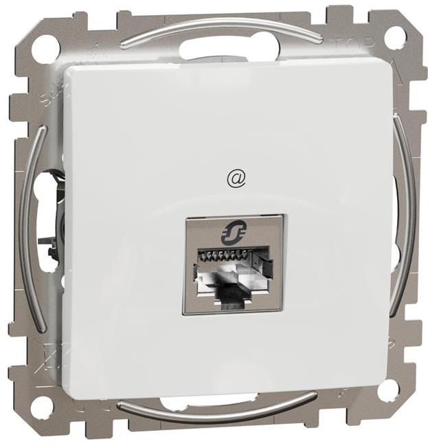 Розетка RJ45 STP cat.6A S-One цвят Бял Sedna SE