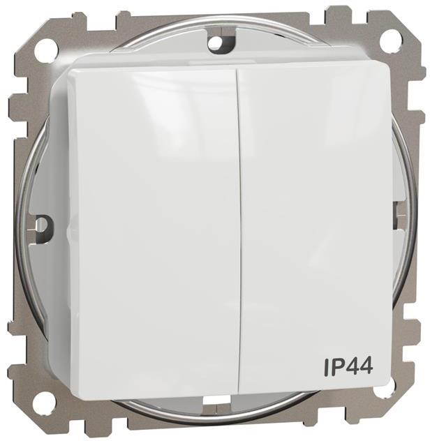 Сериен ключ IP44 цвят Бял Sedna SE