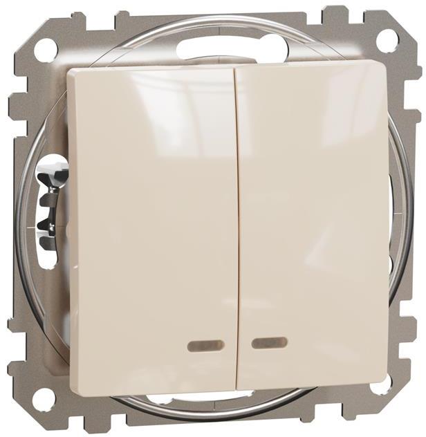 Сериен ключ с подсветка цвят Крем Sedna SE