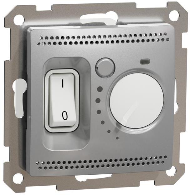 Термостат за ел. подово отопление 5…30 °C 16A цвят Алуминий Sedna SE