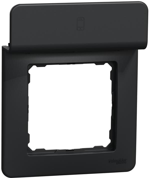 Рамка 1х с поставка за телефон цвят Антрацит Sedna SE