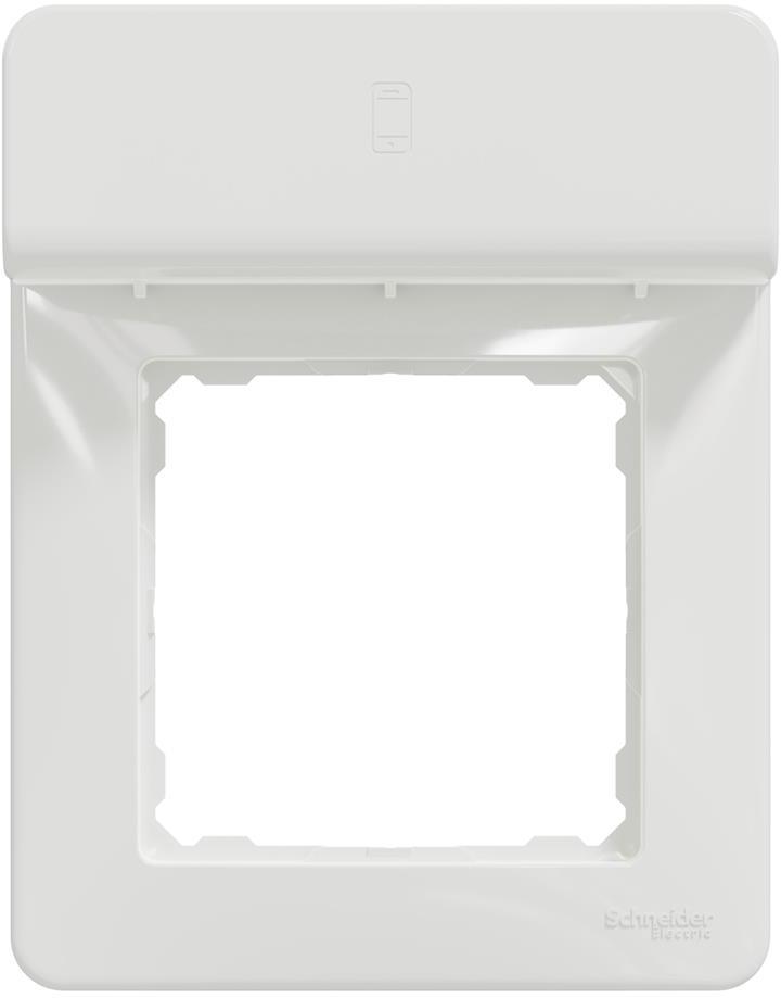 Рамка 1х с поставка за телефон цвят Бял Sedna SE