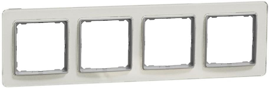 Рамка 4х цвят Бяло стъкло Sedna SE