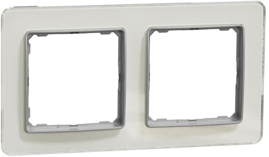 Рамка 2х цвят Бяло стъкло Sedna SE