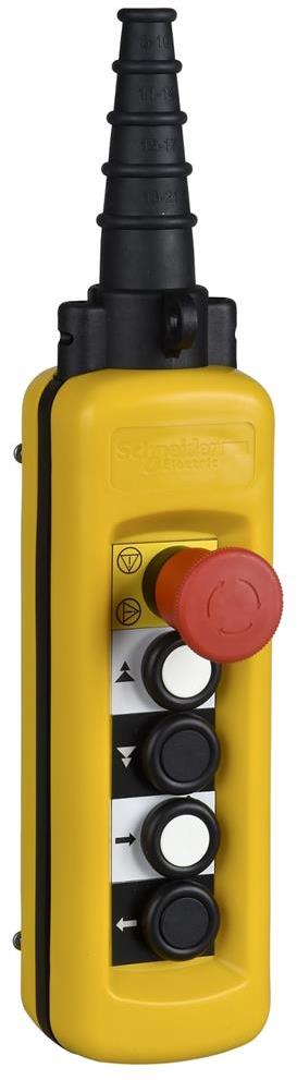 Контролна станция висяща с 2 бутона 1NC+2NO 2 бутона 1NO и авариен стоп SE