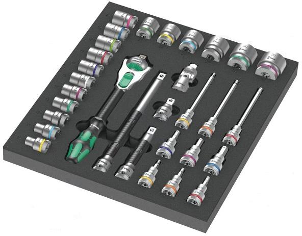 Комплект за шкаф с 31 бр. инструменти 9722 Foam insert 8000 C Zyklop set 1 Wera