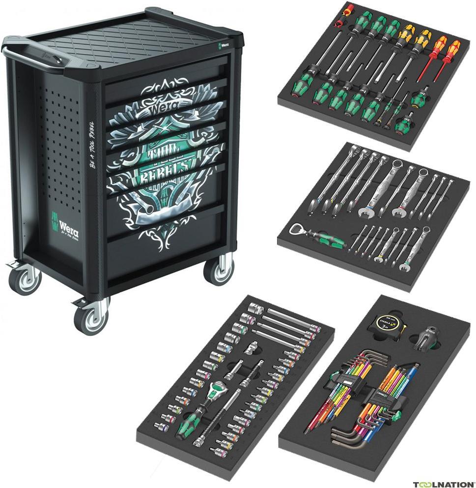 Шкаф с колелца и 94 бр. инструменти 9700 Tool Rebel Roller Cabinet 1 Wera