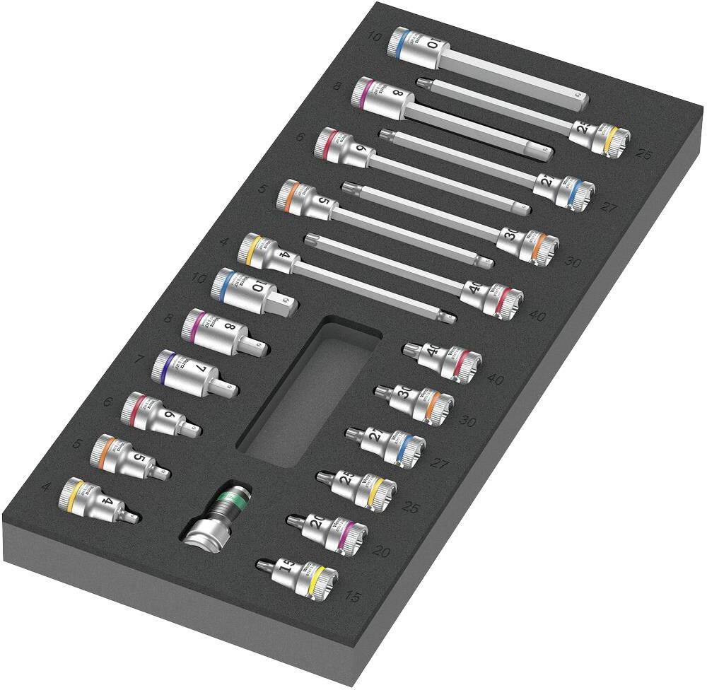 Комплект за шкаф с 22 бр. инструменти 9723 Foam insert Zyklop B set 1 Wera