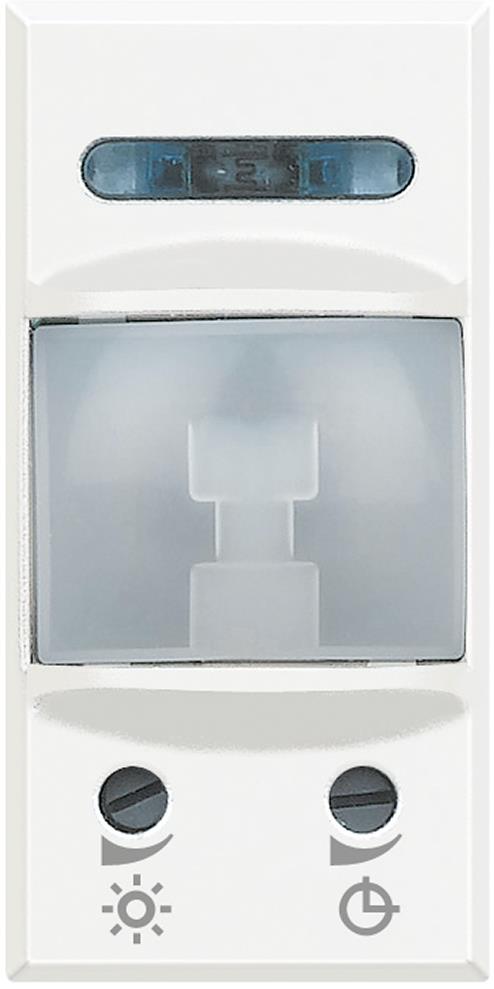 Датчик за движение PIR, 105°, обхват 6m @ h=1.2m, LED ≤ 50W, изисква неутрала, 1 мод. цвят Бял Axolute Bticino
