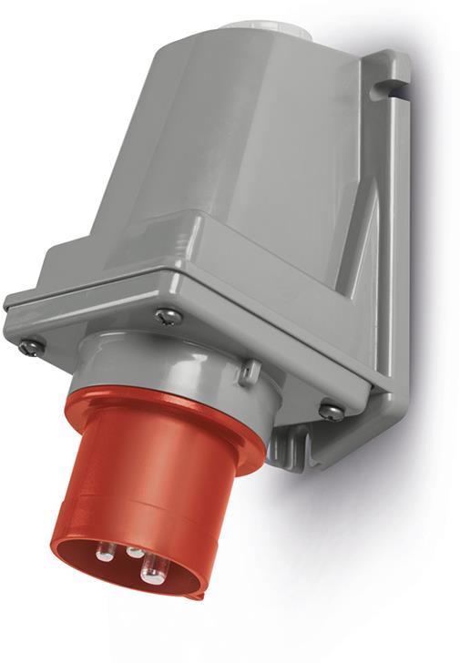 Промишлен щепсел 3P+N+Е 32A 380-415V IP44/54, 6h с реверс серия Optima за открит монтаж Scame