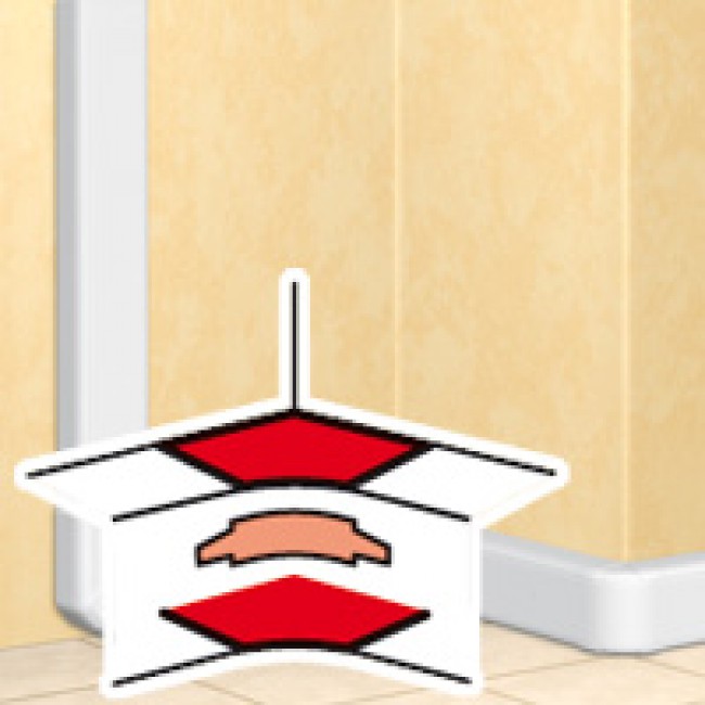 Вътрешен ъгъл 90° за канал 35х80мм с капак 65мм DLP Legrand