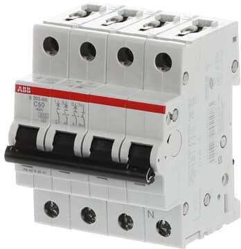 Автоматичен прекъсвач S203NA 3P+N 50A крива С 6kA ABB