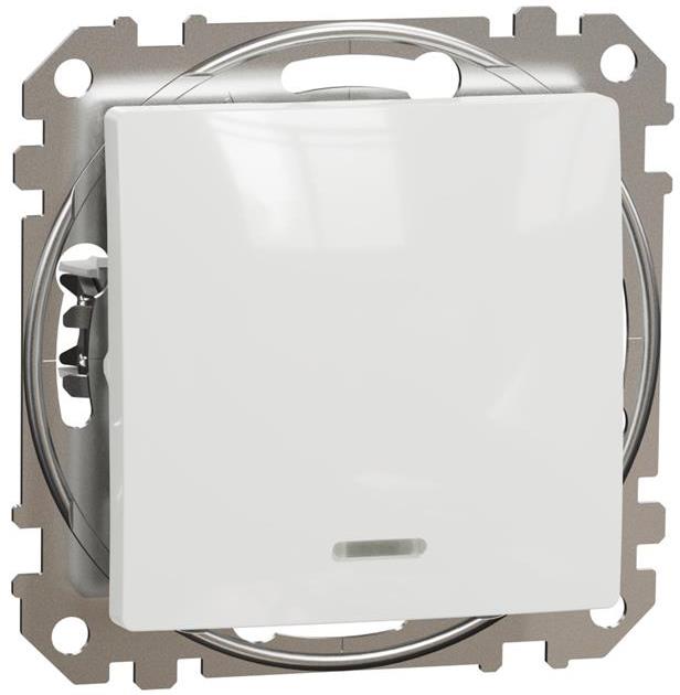 Бутон с подсветка цвят Бял Sedna SE