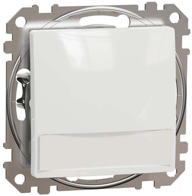 Бутон с подсветка 12V и етикет цвят Бял Sedna SE