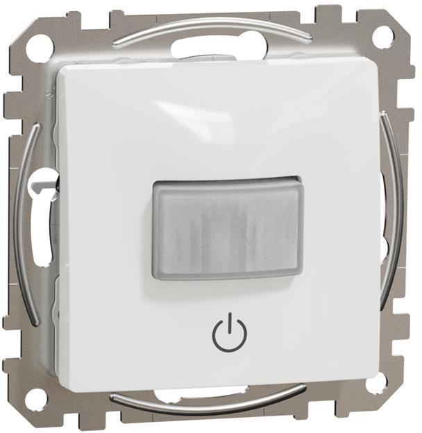 Датчик за движение PIR, 160°, обхват 8m @ h=1.2m, LED ≤ 200W, изисква неутрала, цвят Бял Sedna SE