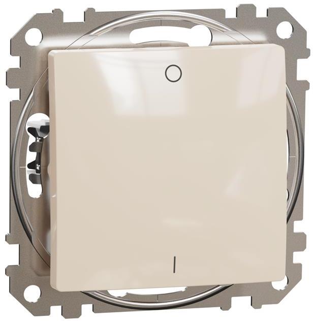 Двуполюсен ключ 16A цвят Крем Sedna SE