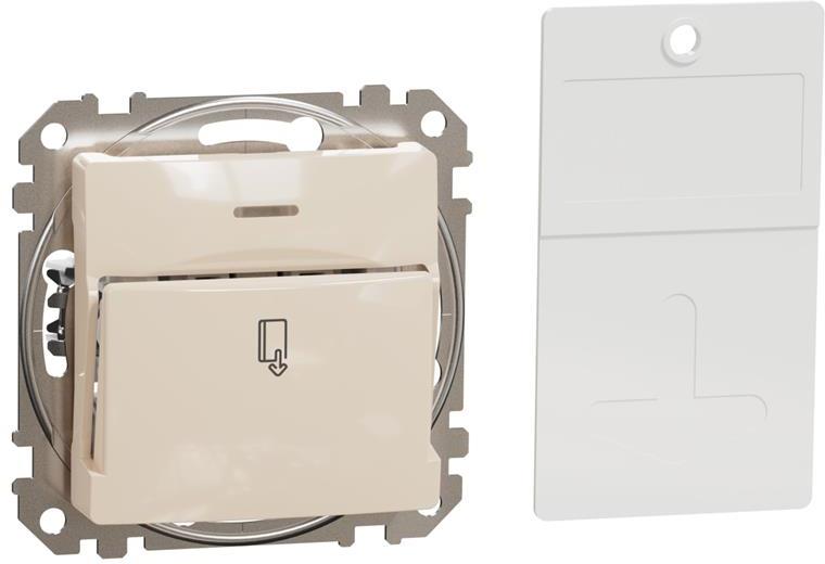 Енергоспестител 1NO c подсветка цвят Крем Sedna SE