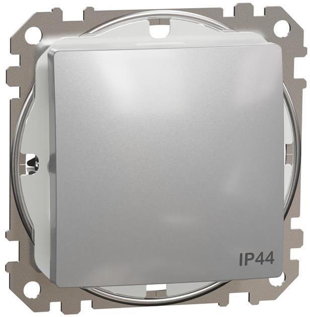 Еднополюсен ключ IP44 цвят Алуминий Sedna SE