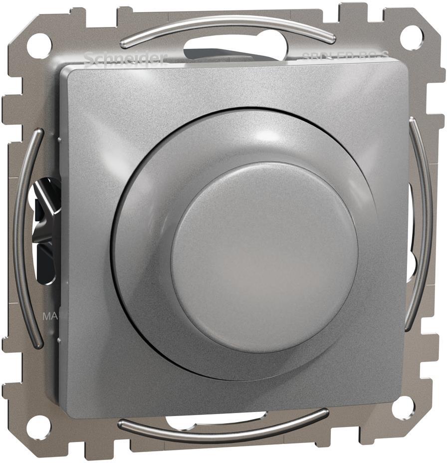 Димер ротативен R=3-370W LED=3-200VA цвят Алуминий Sedna SE