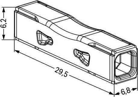 Бърза връзка Inline 2х0,75-4 mm2 (100бр.) прозрачна за твърд проводник Wago