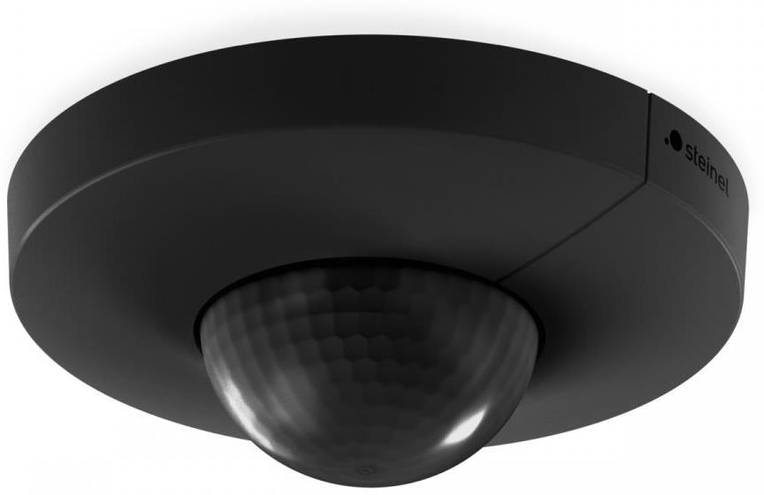 Датчик за присъствие PIR, за вграждане в таван, 360°, обхват D8m @ h=2,8m, IP20, IS 3360 R, Черен, Steinel