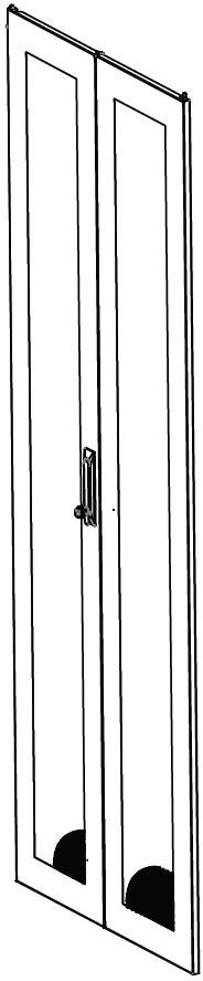 Врата двойна перфорирана за шкаф 42U W800 Estap