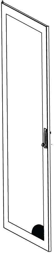 Врата единична перфорирана за шкаф 42U W800 Estap