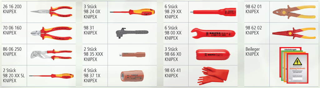 Комплект в куфар Basic EV 29 бр. инструменти VDE 1000V за електромобили, Knipex