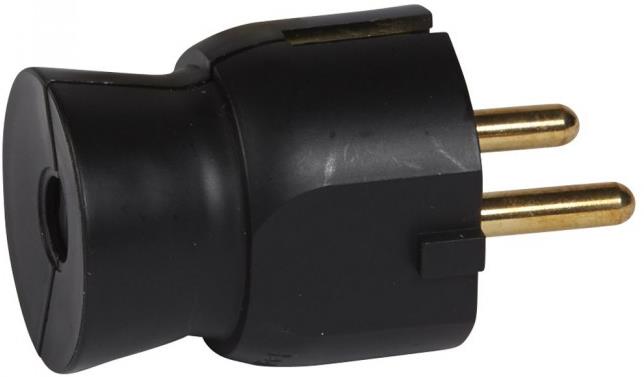 Щепсел черен 2P+Т 16A 250V /25бр/ Legrand