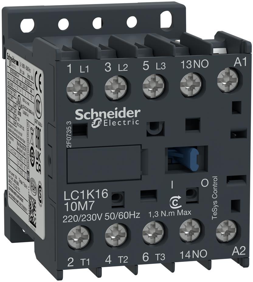 Контактор TeSys K 3P 7.5kW (16A AC-3) 1NO 230V 50/60Hz SE