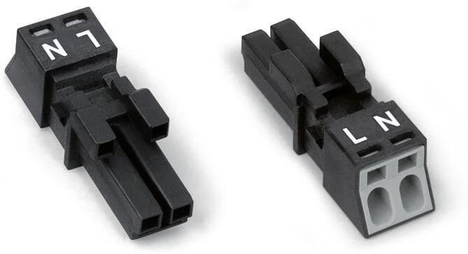 Куплунг 2P 1,50 mm2 черен WINSTA® MINI Wago