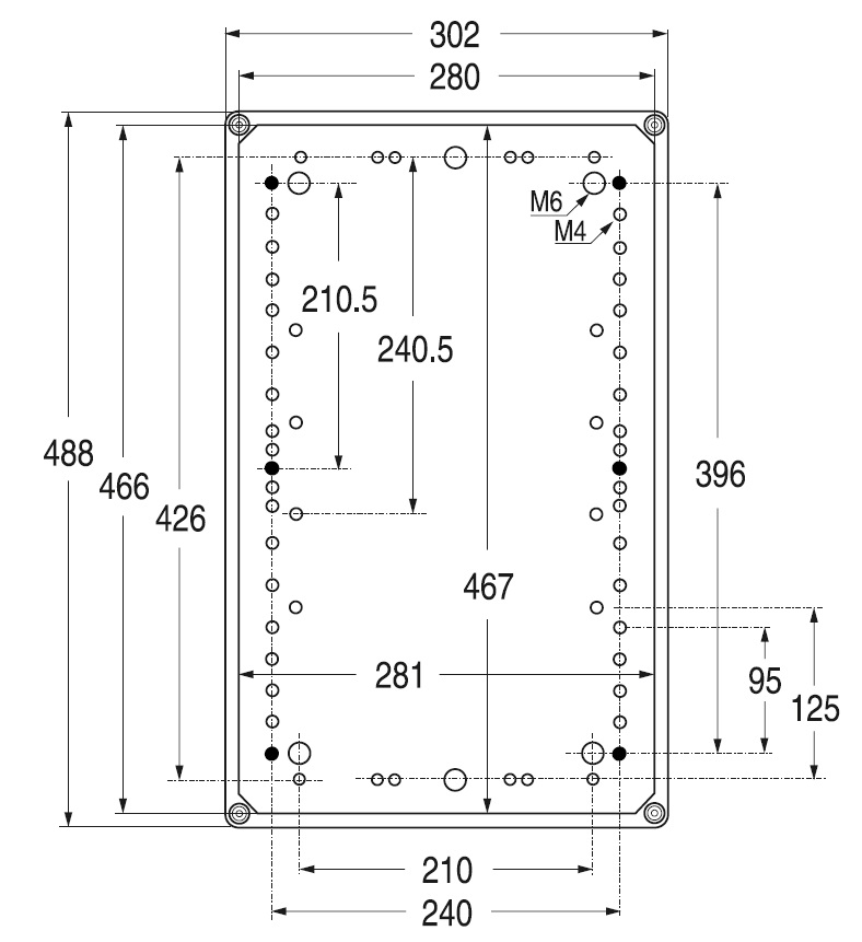 Полиестерна кутия 488x302x175мм IP67, UV, плътни стени, затваряне с винт, APO 51 ABB