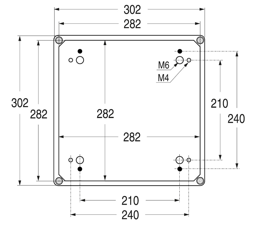 Полиестерна кутия 302x302x175мм IP67, UV, плътни стени, затваряне с винт, APO 41 ABB