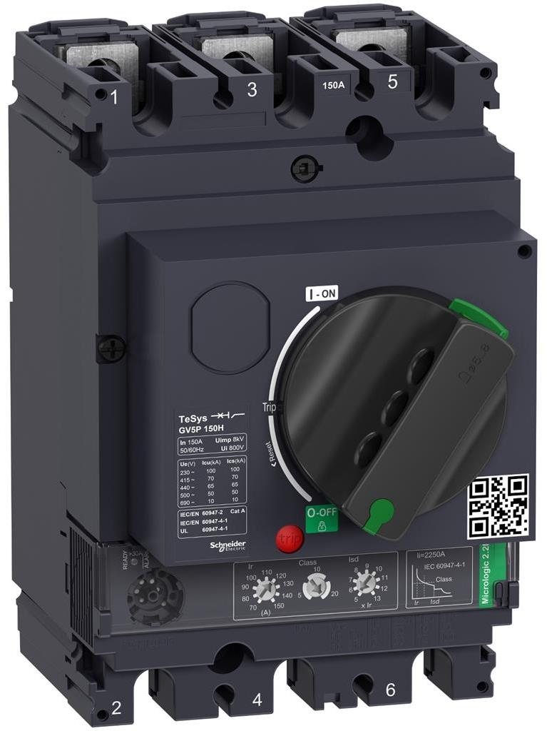 Моторна защита TeSys GV5P 75kW TM 70…150A 70kA SE