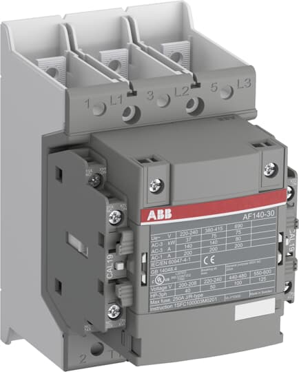 Контактор AF140-30-22B 3P 75kW (140A AC-3) 2NO+2NC 100...250V 50/60Hz ABB