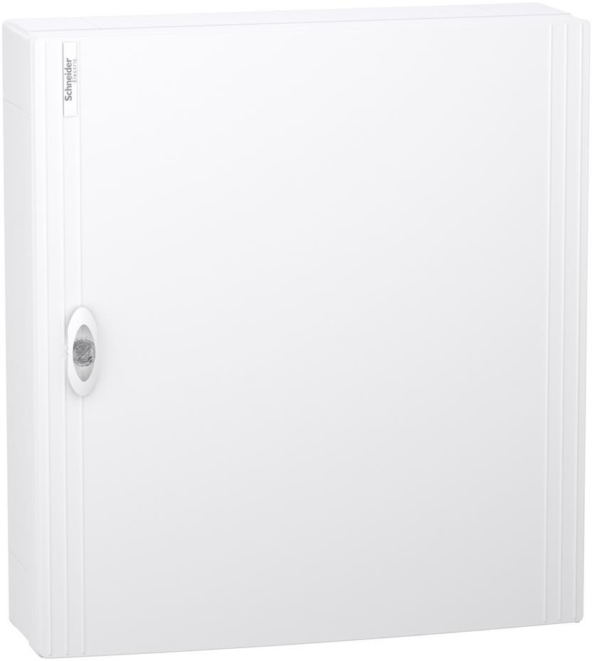 Табло за открит монтаж PrismaSet XS 72 модула (3х24) мод. с бяла плътна врата и Н и РЕ клеми SE