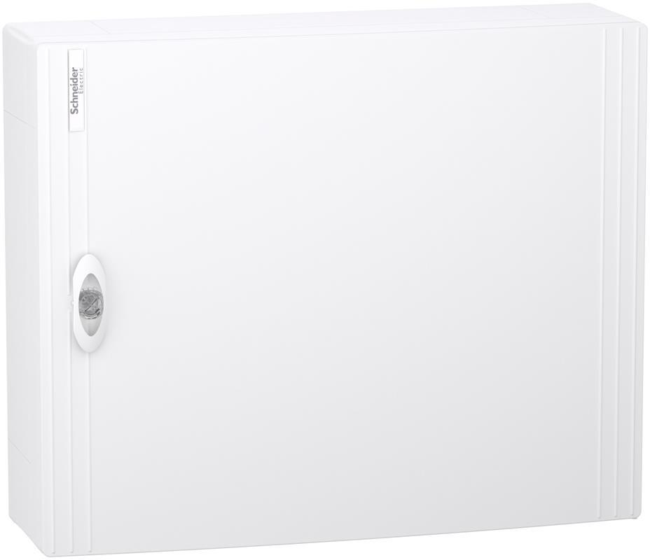 Табло за открит монтаж PrismaSet XS 48 модула (2х24) мод. с бяла плътна врата и Н и РЕ клеми SE