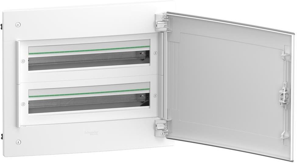 Табло за скрит монтаж PrismaSet XS 48 модула (2х24) мод. с бяла плътна врата и Н и РЕ клеми SE