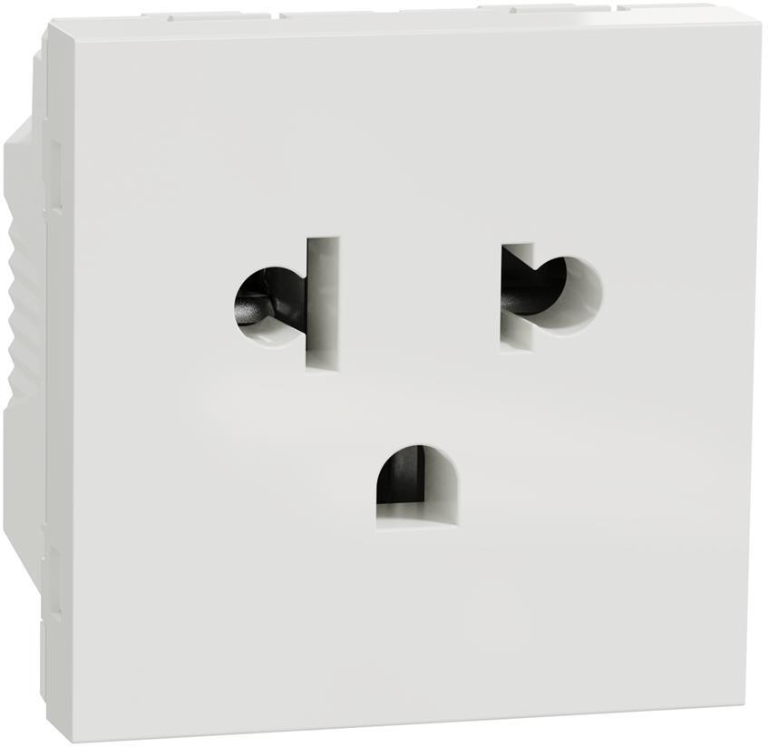 Контакт евро-американски стандарт винт 2 мод. цвят Бял Unica SE