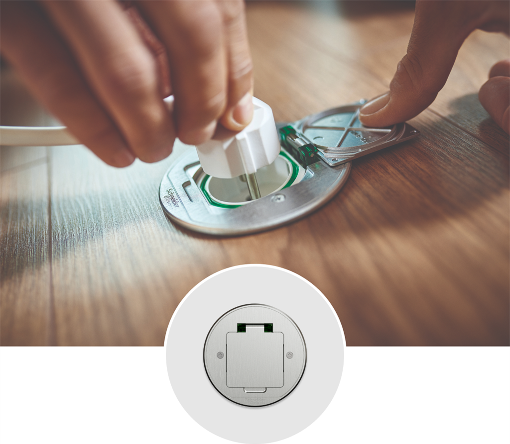 Подов контакт шуко IP44 кръгъл XS Unica System+ SE