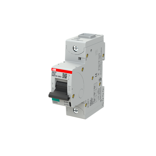 Автоматичен прекъсвач S801P 1P 100A крива С 50kA ABB